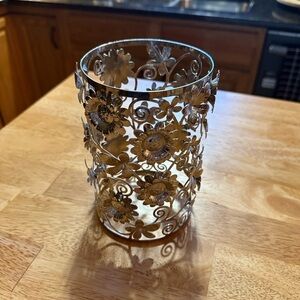 Ornate Gold Floral Candle Holder